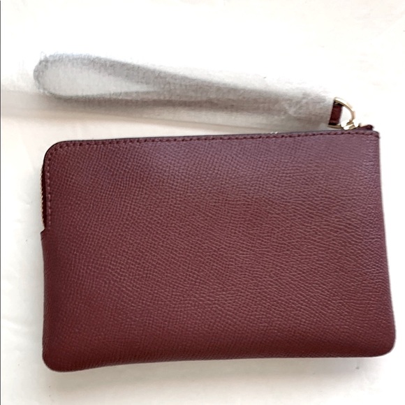 Coach Burgundy Wristlet - Picture 2 of 8